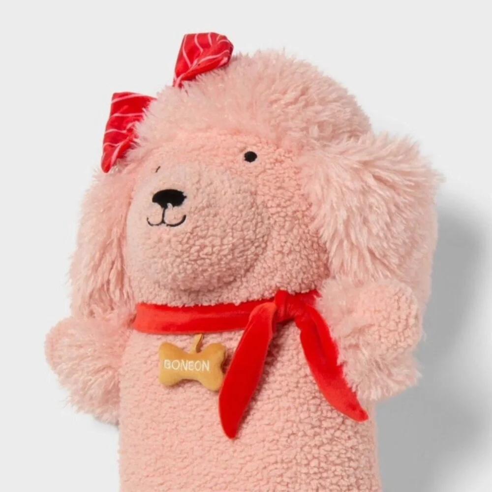 Pillowfort - Poodle Kids' Long Weighted Plush Throw Pillow Peac Peach